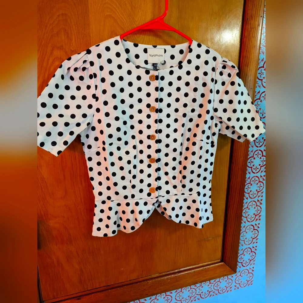Royal Monk peplum blouse - Picture 1 of 6